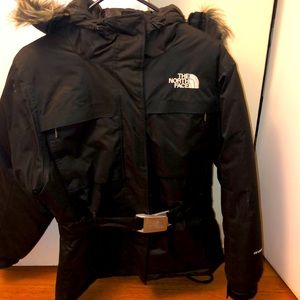 Women’s black North Face heavy coat size Medium